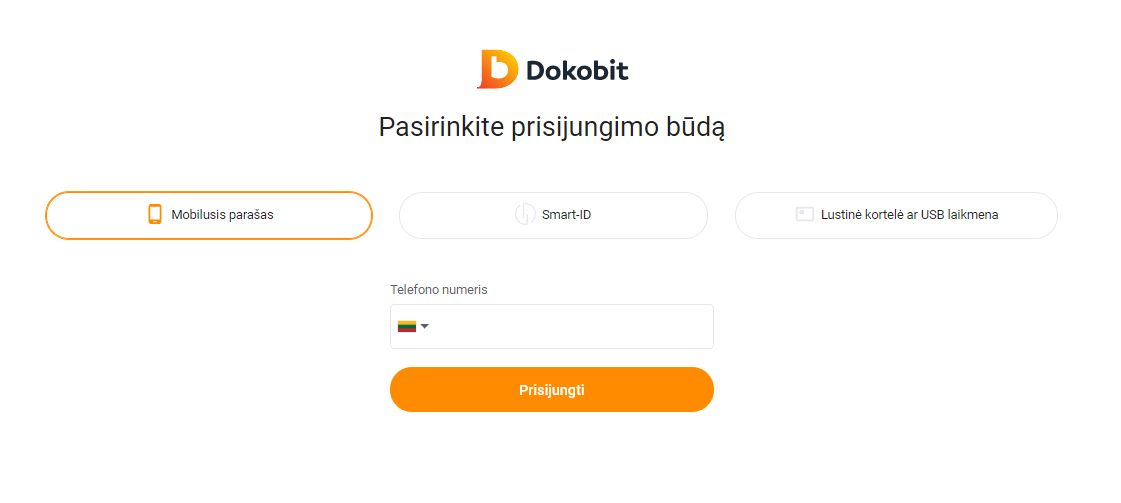Prisijungimas Dokobit