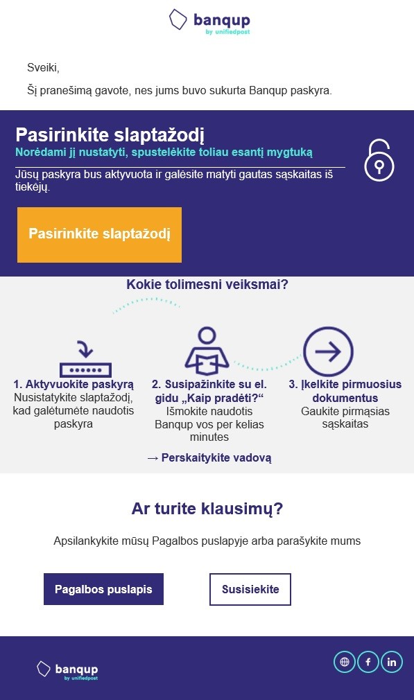 Banqup message