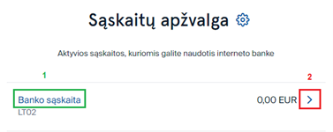 Sąskaitų apžvalga