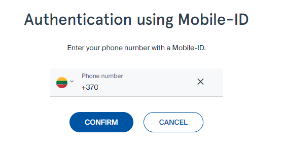 Confirmation with Mobile-ID