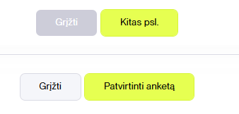 Anketos patvirtinimo mygtukai
