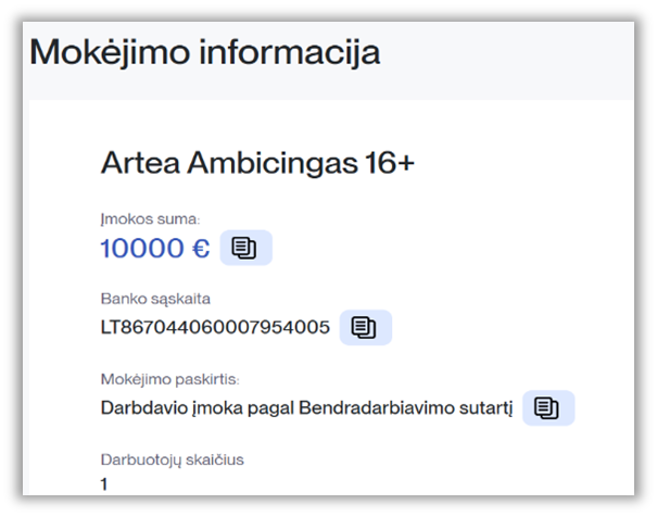 Mokėjimo informacija
