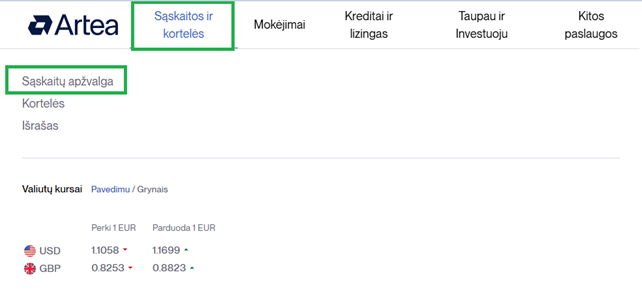 Kur rasti rezervuotas sumas