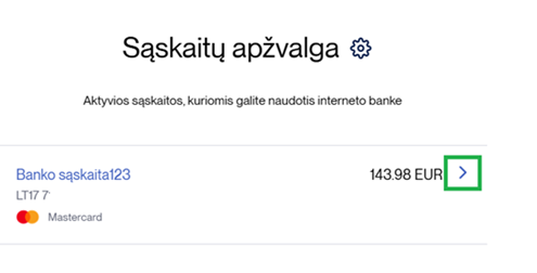 Sąskaitų apžvalga