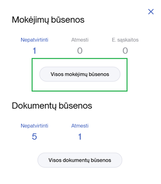 Mokėjimų būsenos