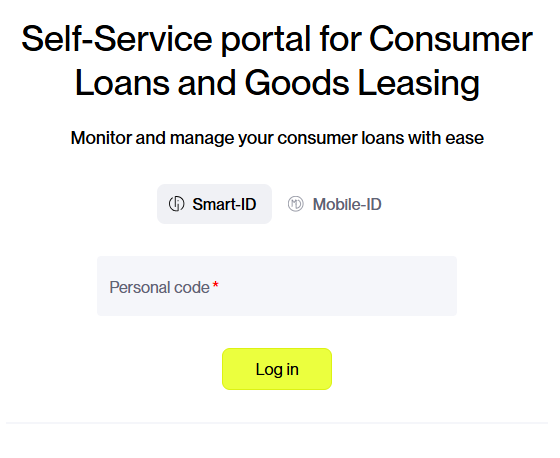 Self-service portal login