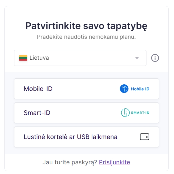 Tapatybės patvirtinimas Dokobit