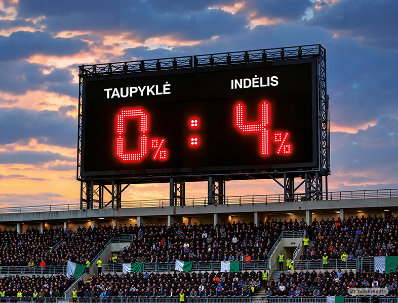 Indėlis su 4 % palūkanų  
*visada laimi*